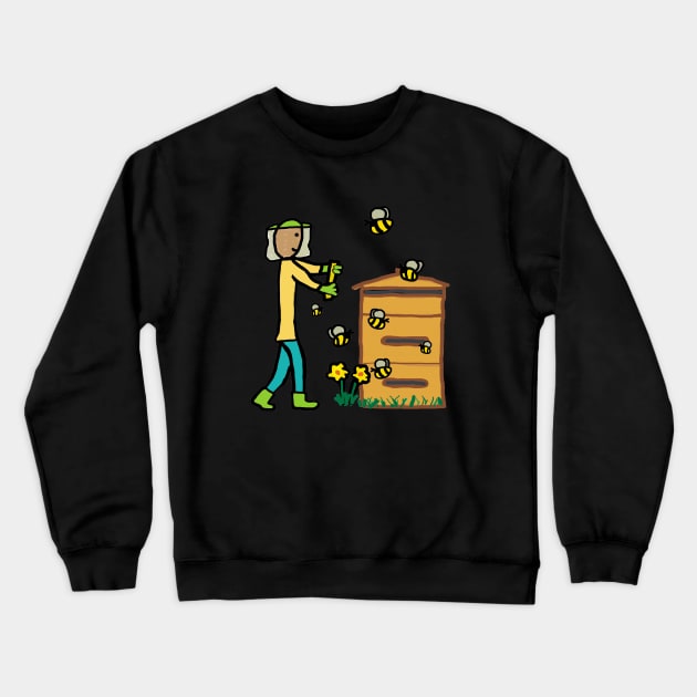 Beekeeping Crewneck Sweatshirt by Mark Ewbie